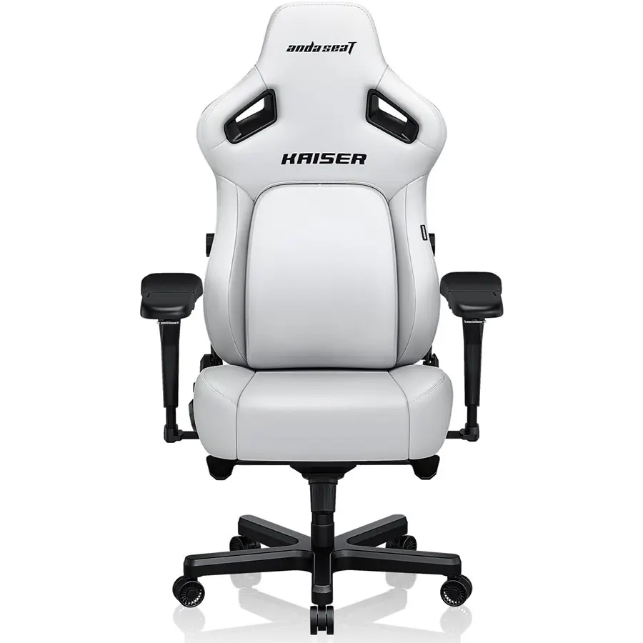 AndaSeat Kaiser 4 XL Series Premium Gaming Chair | XL - Premium PVC Leather - Cloudy White